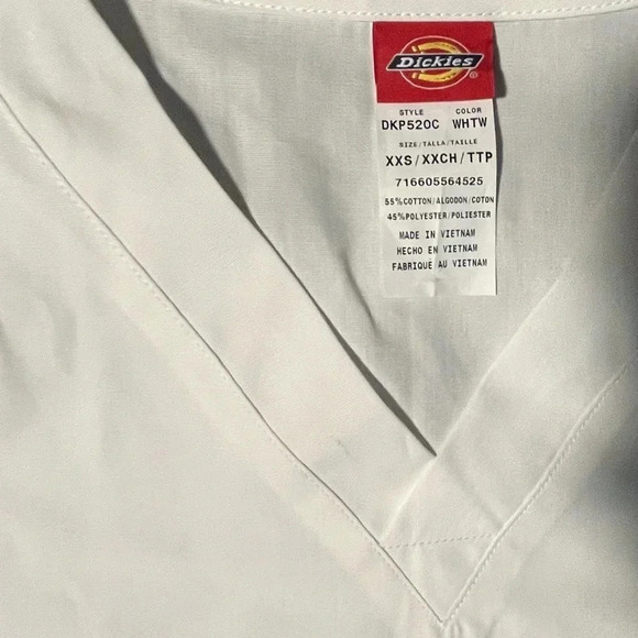Dickies Woman XXS Two Pocket Top Scrub - Picture 3 of 4